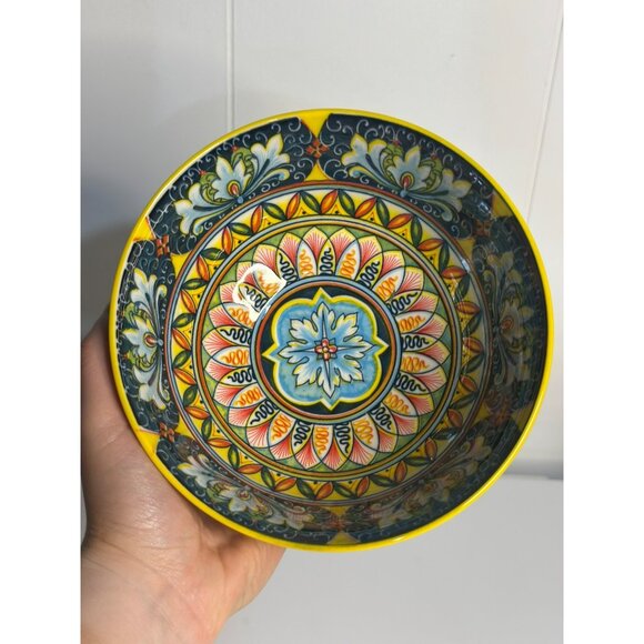 VTG Vancasso Porcelain Bowl 3"x6.25" Moroccan Style Abstract Ceramic Dinnerware - Picture 2 of 7